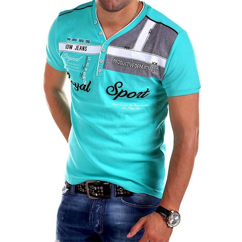 ZOGAA Hot Mens Cotton V-neck POLO Shirt Short Sleeve Slim Fit Tops Tees 2019 Summer Top Men Brand Clothing V-neck Cotton Shirt