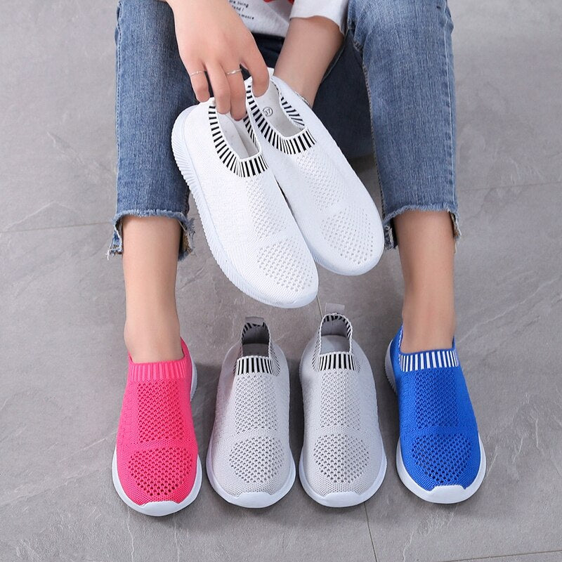 Women Air Mesh Sneakers Women Knitted